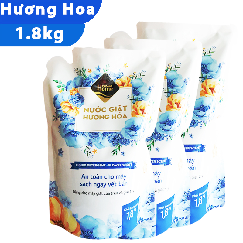 Combo 3 túi nước giặt VinMart Home Hương Hoa 1.8kg