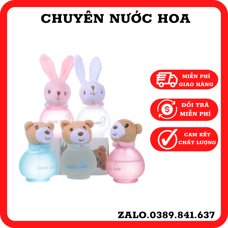Nước hoa gấu thỏ beibei bear hương thơm dành cho nữ