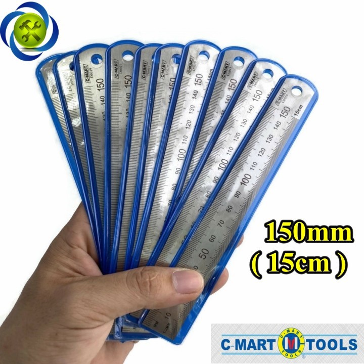 Combo 10 thước lá 150mm c-mart d0019-150