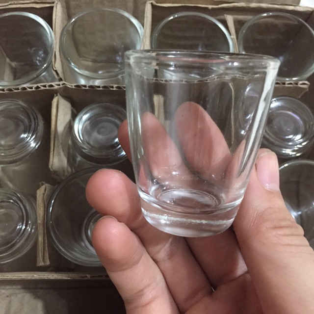 Hộp 12 chiếc ly thủy tinh, chén uống diêu mắt trâu - Thanh Vân Mart