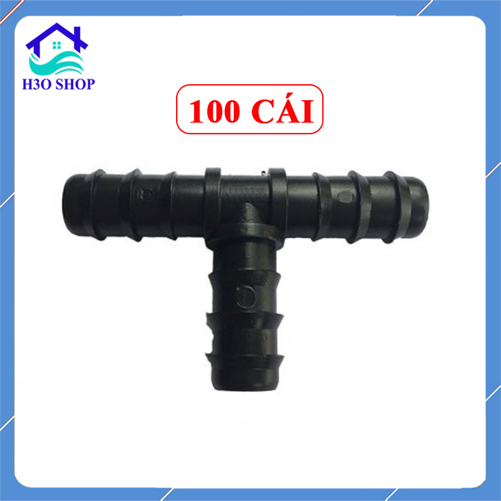 100 Tê nối ống LDPE 16mm, 20mm, 25mm, tê chia ống tưới hệ thống tưới nhỏ giọt, phun sương, phun mưa