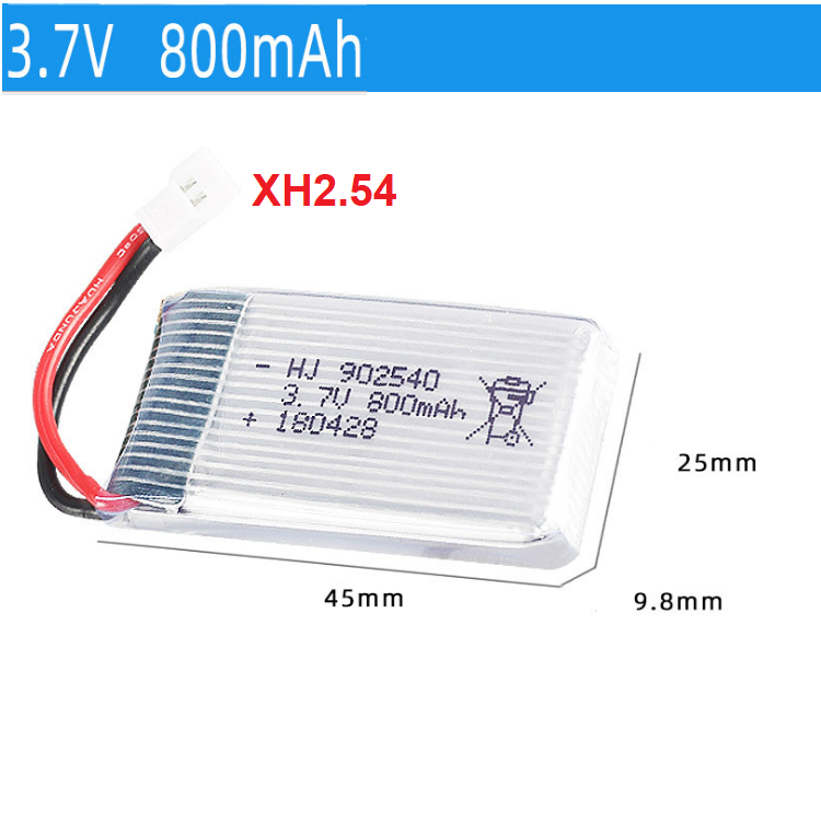 Pin sạc 3.7V 800mAh kích thước 45x9.8x25mm dùng cho máy bay điều khiển Flycam loại X5, X5S, X5C, X5SW