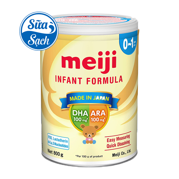 Sữa bột Meiji Nhập Khẩu Số 0 (0-1tuổi) lon 800G Mẫu mới