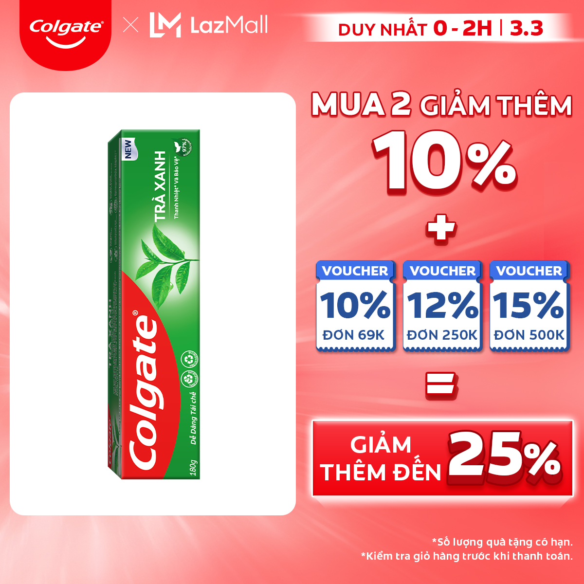 Kem đánh răng Colgate thiên nhiên thanh lọc từ Trà xanh thiên nhiên 180g/tuýp