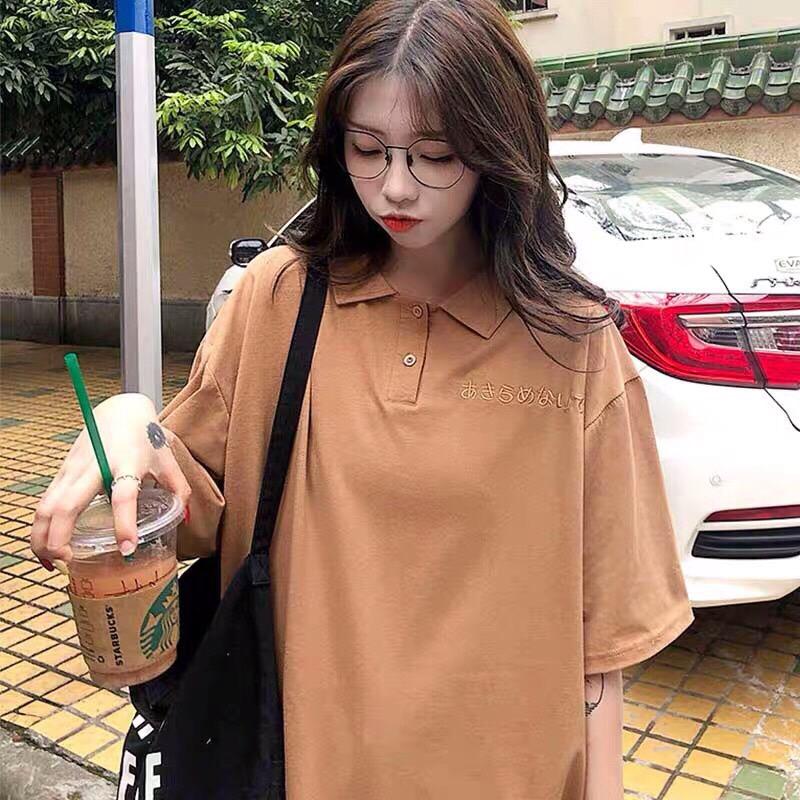 Áo thun nữ cổ trụ font rộng unisex thời trang mới manfashion atnct18