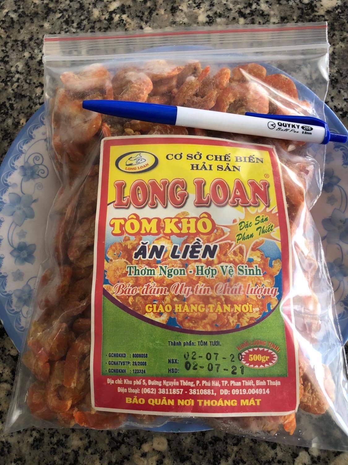 Tôm khô loại 1 xuất khẩu to, ngọt và không cát ( loại 500gam)