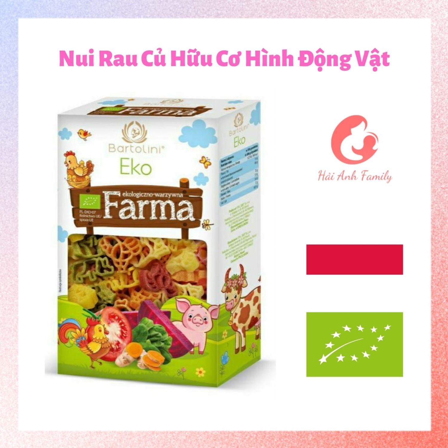 Nui rau củ hữu cơ hình động vật bartolini cho bé ăn dặm