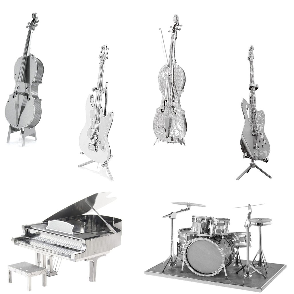 [HCM]Mô Hình Kim Loại 3D Lắp Ráp Các Loại Nhạc cụ