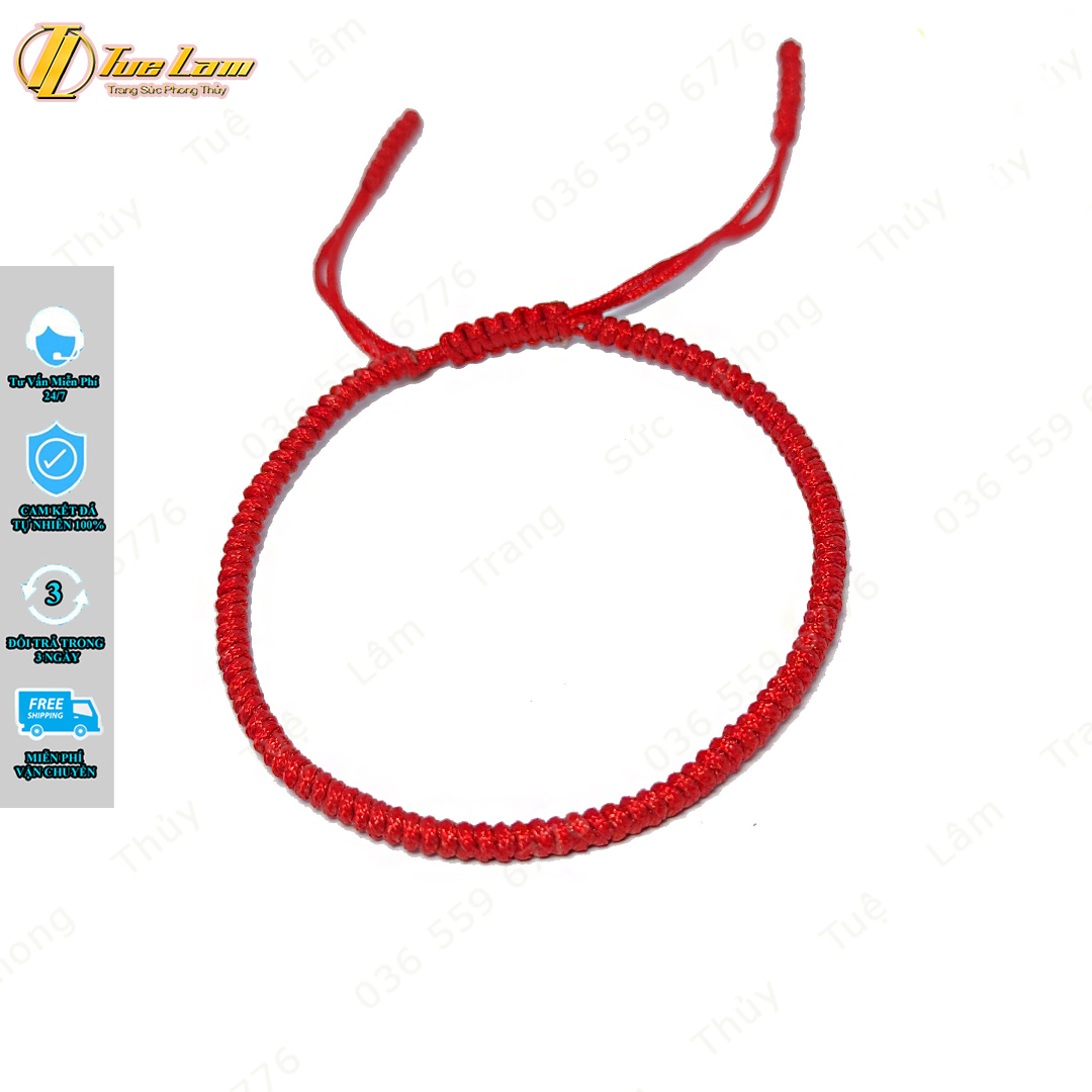 Vòng tay chỉ đỏ thái lan may mắn bện handmade mang lại may mắn bình an hợp mệnh - Tuệ Lâm