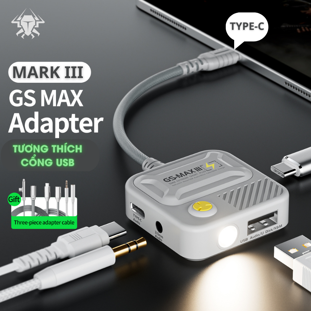 Plextone gsmax mark3 premium Type-C adapter cable multi