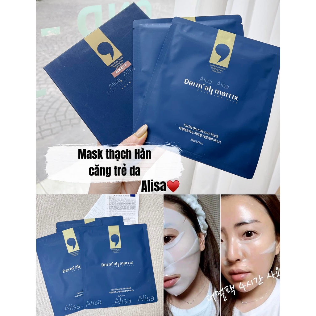 Hộp 4 miếng mặt nạ derm'all matrix mask hàn quốc - alisa