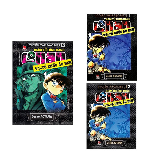 Truyện tranh Combo 3 tập Conan vs.tổ chức áo đen - Kim Đồng