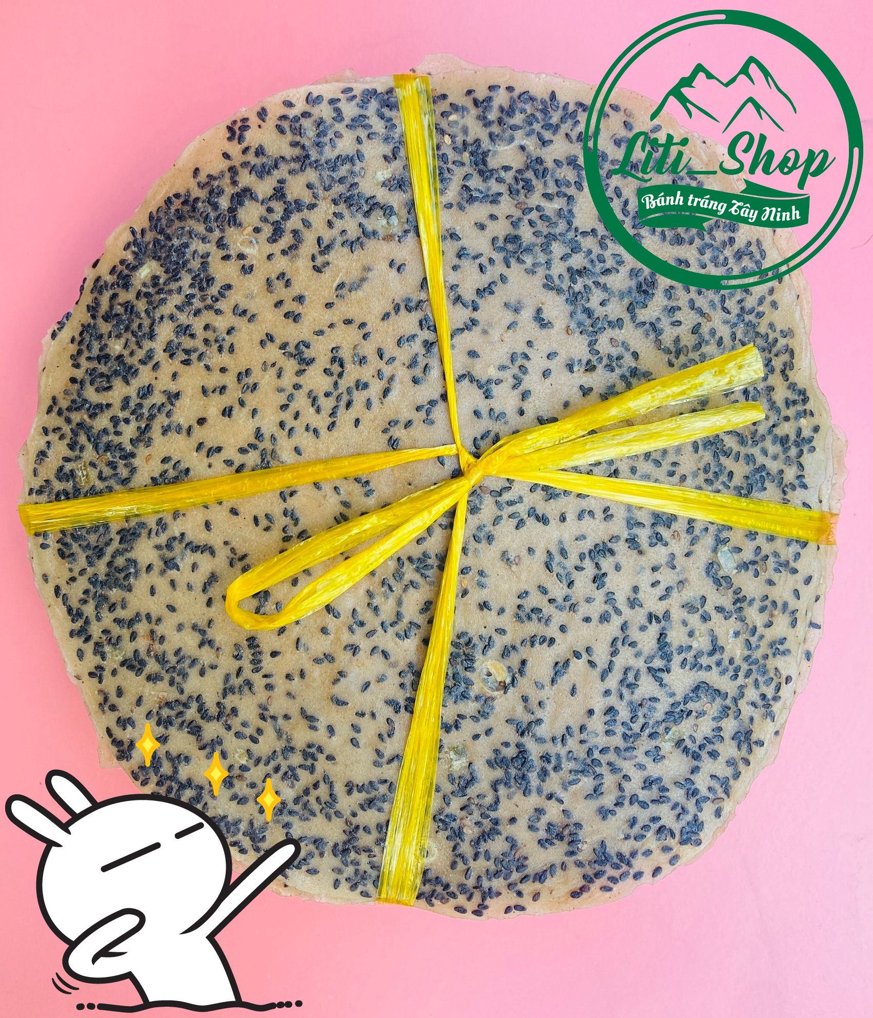 10 cái bánh tráng nướng mè dừa 500gr