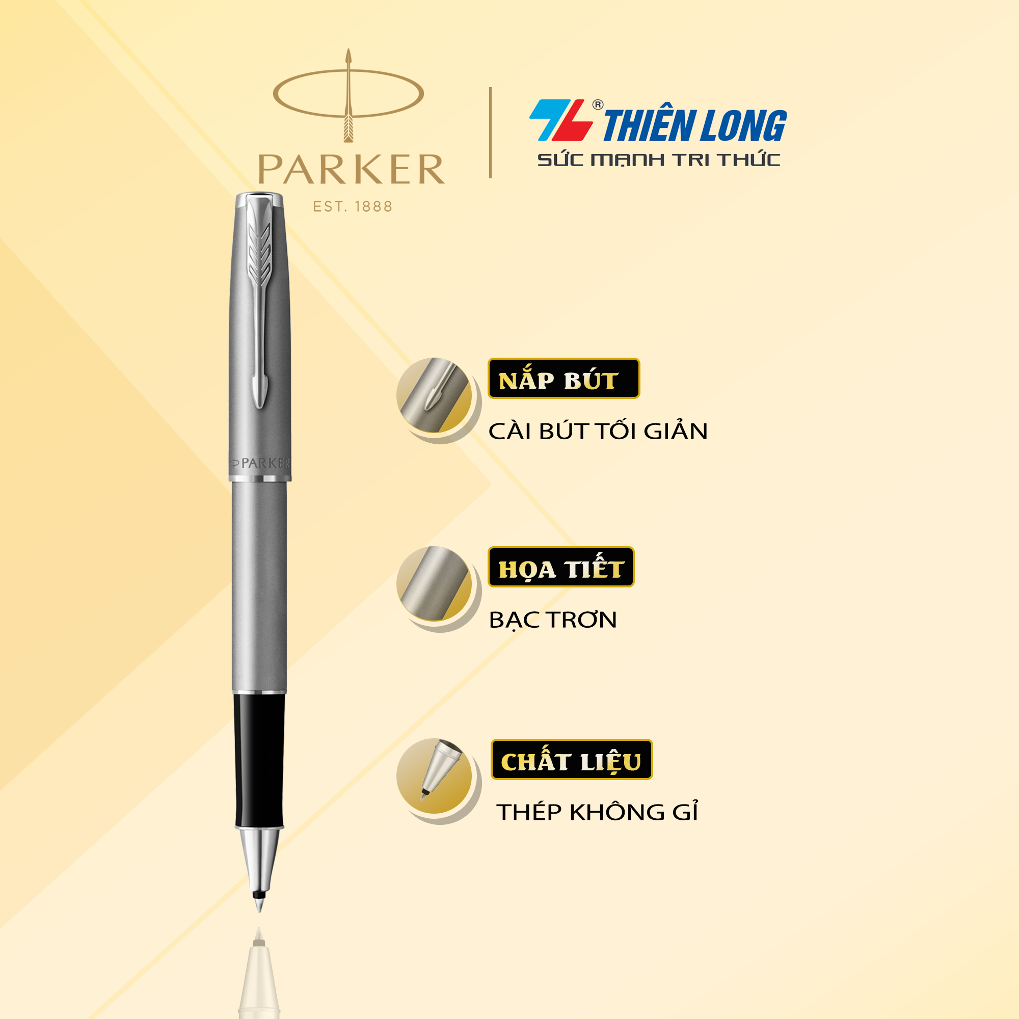 Bút lông bi cao cấp parker sonnet x-st steel ct tb-1950873