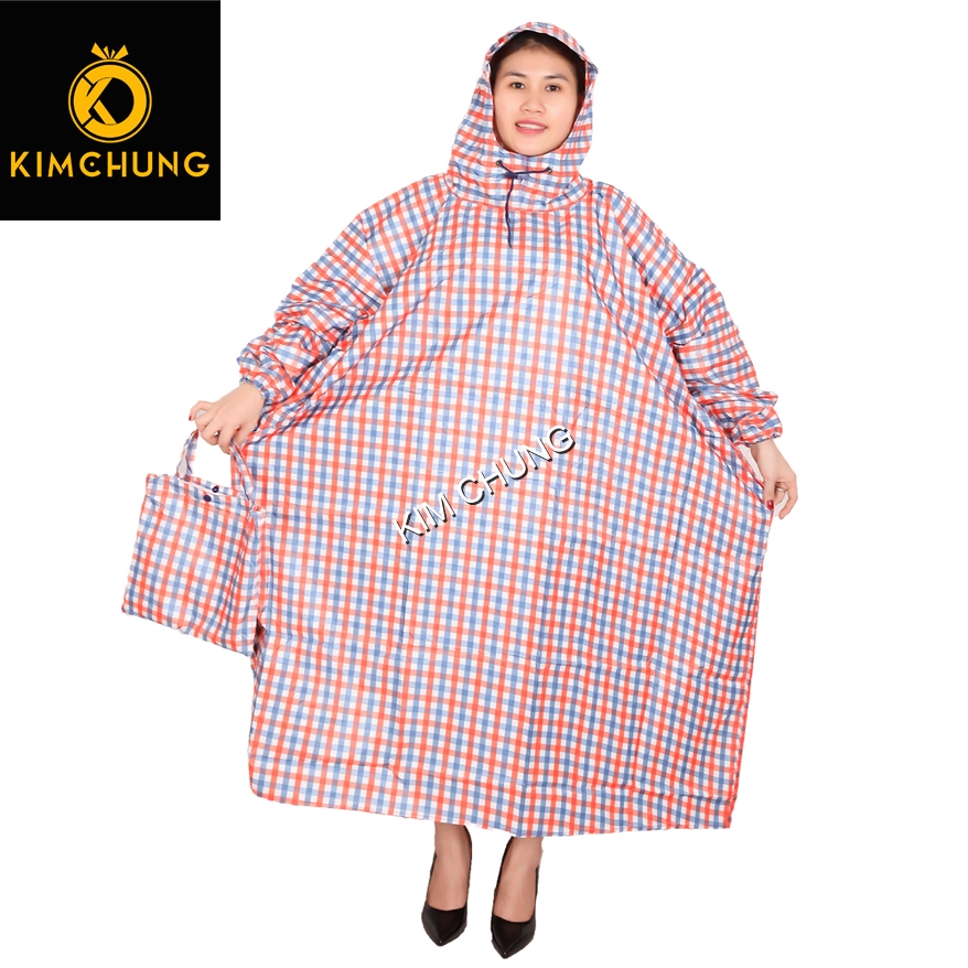 [HCM]Áo mưa đi xe máy không xẻ tà vải dù cao cấp thời trang nữ (họa tiết ngẫu nhiên tùy theo từng đợt)
