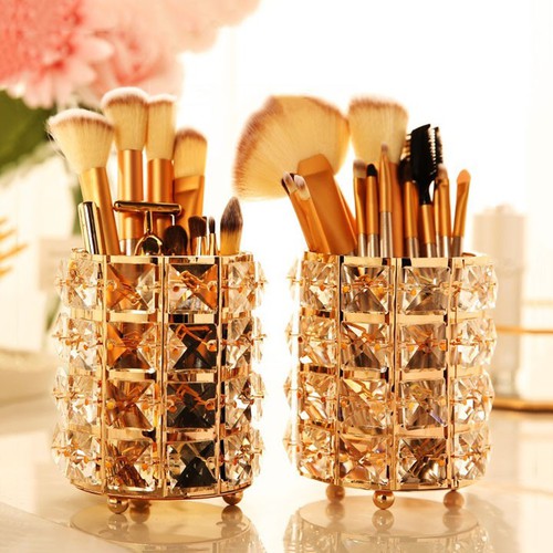 Lọ Đựng Cọ Trang Điểm Pha Lê Cao Cấp Kiểu Pháp