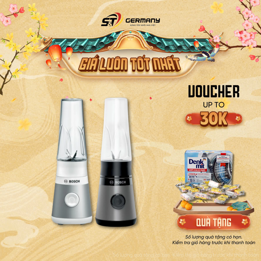 Máy xay sinh tố mini Bosch, máy xay sinh tố cầm tay Bosch đa năng công suất 450W cực khỏe made in EU, máy xay sinh tố Bosch mini MMB2111S, Bosch mini MMB2111T nội địa Đức GermanySnT