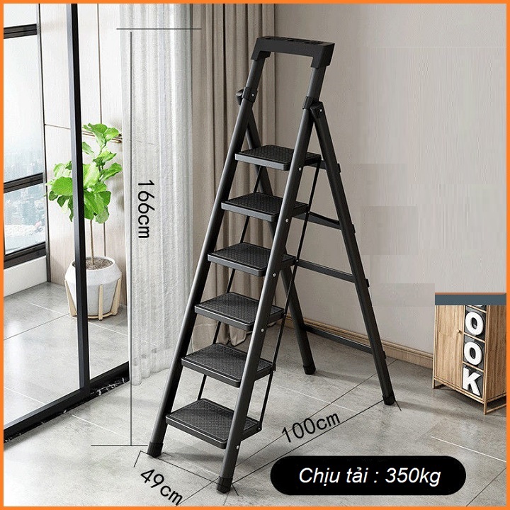 Thang Gấp 6 Tầng Đa Năng, Thang Gấp Gọn 6 Tầng Inox Cường Lực, Sơn Tĩnh Điện Chống Gỉ, Thang Chữ A, Thang Chữ A 6 Bậc, Thang Gia Đình Gấp Gọn.