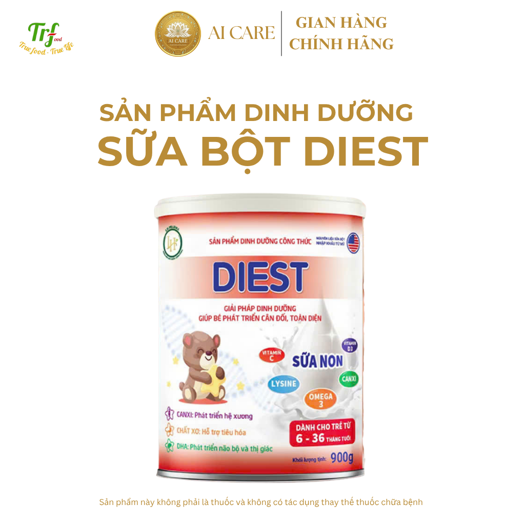 Sữa Bột Cho Bé Gầy Yếu Biếng Ăn DIEST Cung Cấp Dinh Dưỡng, Tăng Khả Năng Hấp Thu, Giúp Bé Tăng Cân