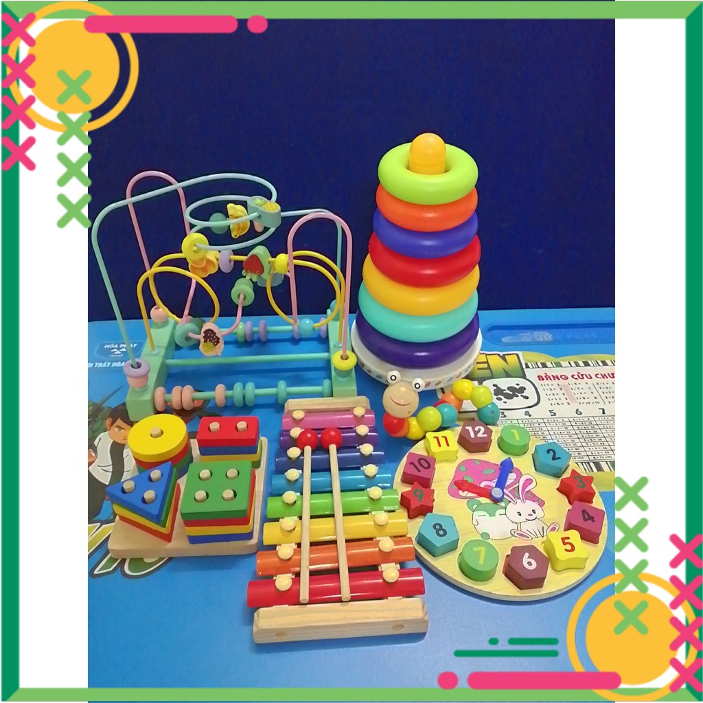 Bộ 6 món đồ chơi cao cấp phát triển trí tuệ cho bé