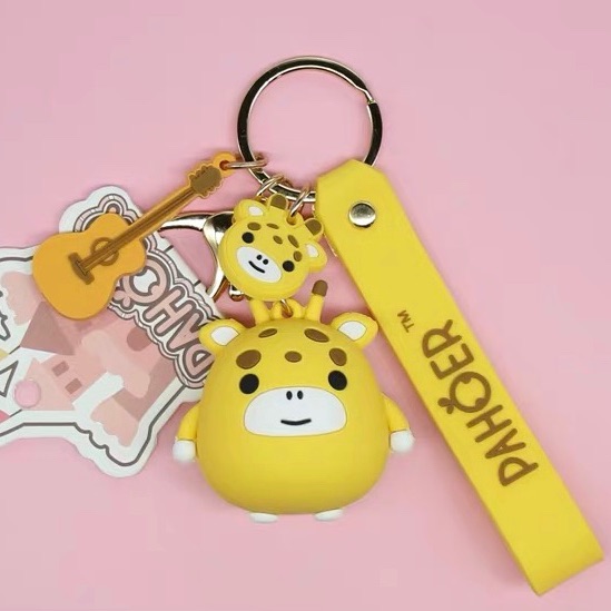 Móc khóa con hươu vàng Pahoer và tặng trang trí dễ thương