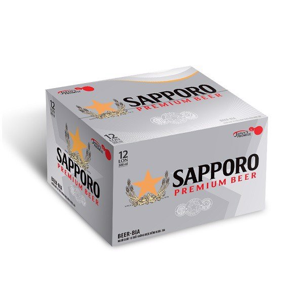 Thùng Bia Sapporo Premium - 12 lon 500ml