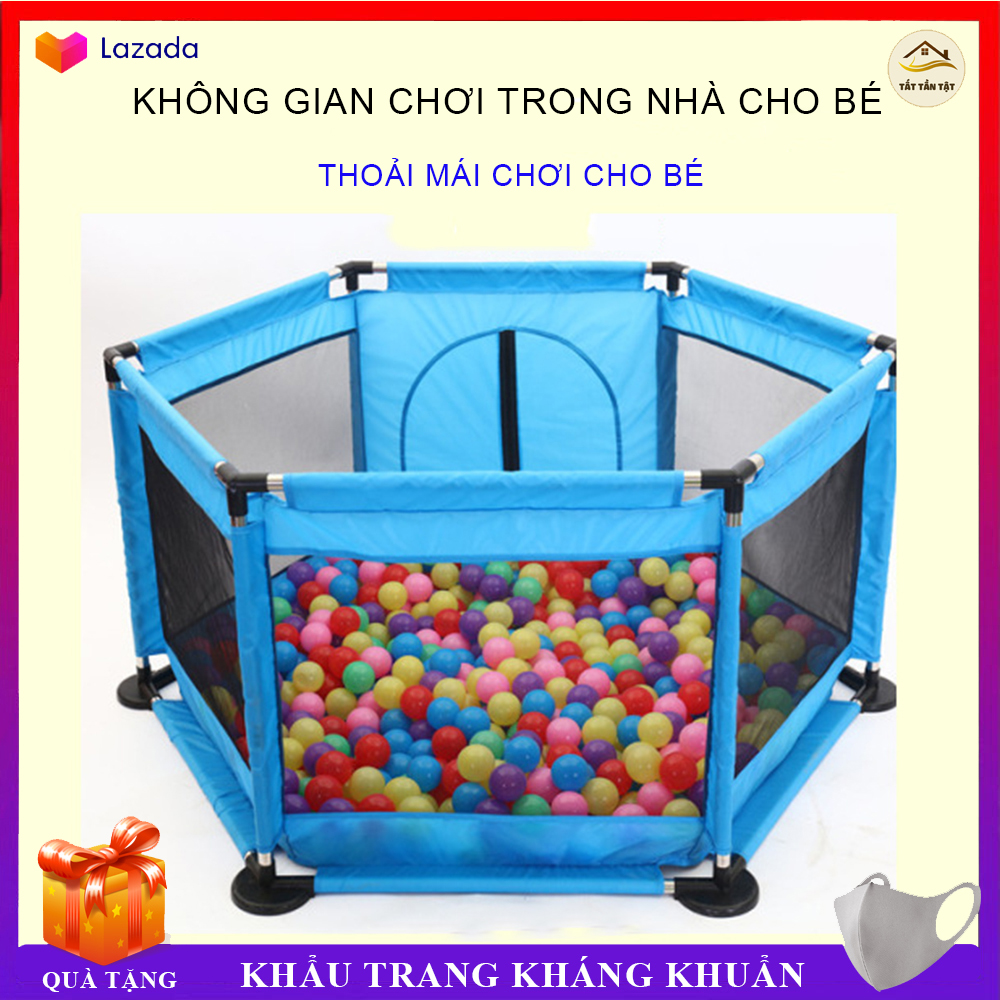 Lều bóng, Quây bóng, Nhà bóng khung thép không rỉ (Tặng kèm bóng) cho bé chơi đùa thoải mái