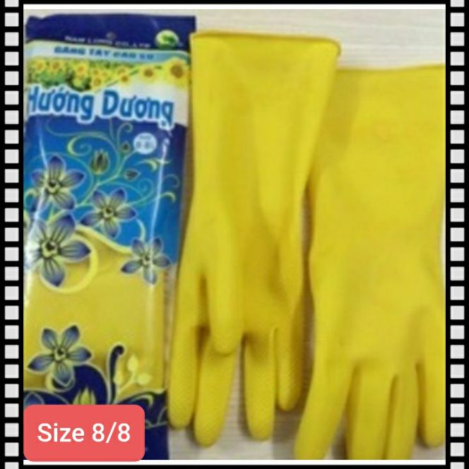 [HCM]Găng tay cao su tốt rửa chén bát, size 8/8, giao màu ngẫu nhiên