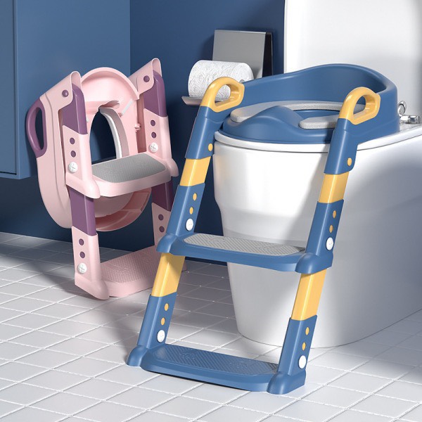 Bệ thu nhỏ bồn cầu có thang đi vệ sinh cho bé có thể gấp gọn tiện lợi