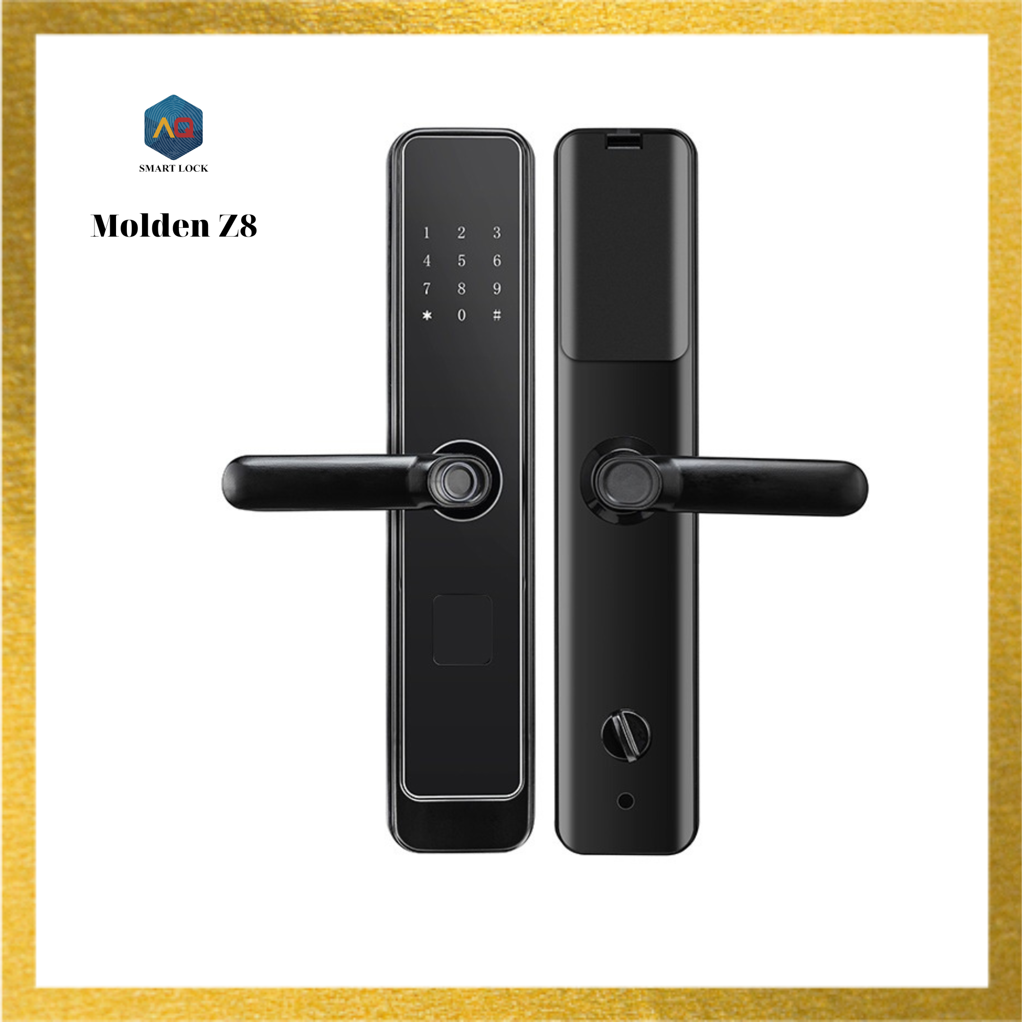 Khóa cửa vân tay điện tử thông minh Z8 tích hợp các tính năng mở cửa hiện đại như vân tay, mật khẩu, thẻ từ, chìa cơ phù hợp với cửa gỗ, cửa thép, cửa nhựa - Bảo hành 12 tháng