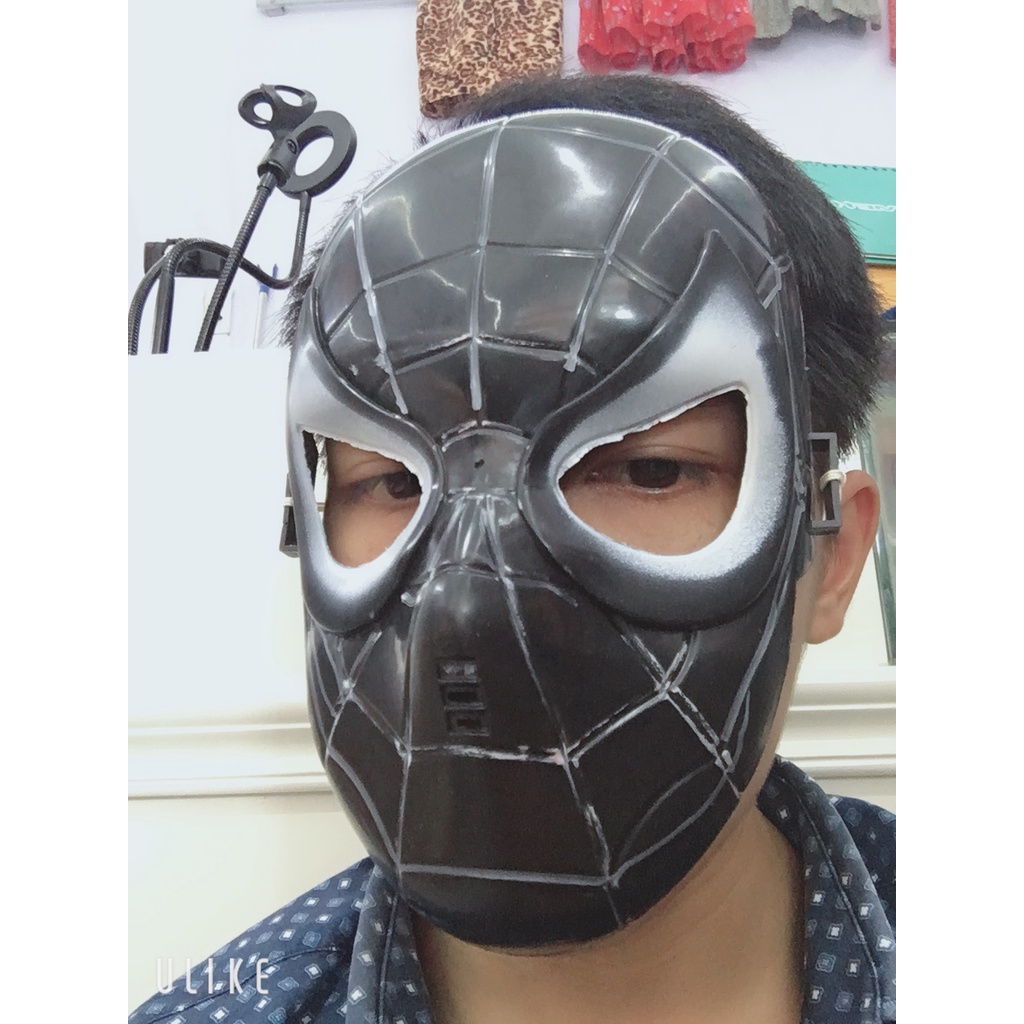 Mặt nạ hóa trang SpiderMan Người Nhện Đen đồ chơi hóa trang Avengers  Cosplay Halloween sinh nhật cho trẻ em bằng nhựa an 