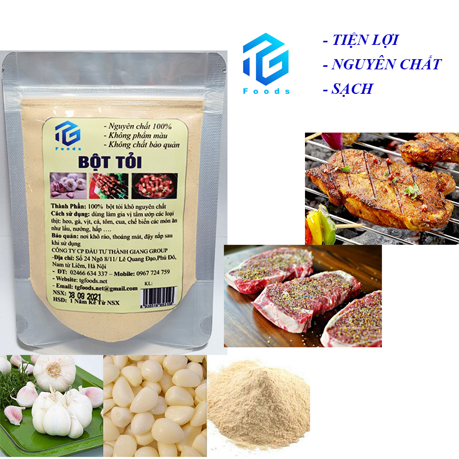 Gia vị thiết yếu - bột tỏi túi 100g