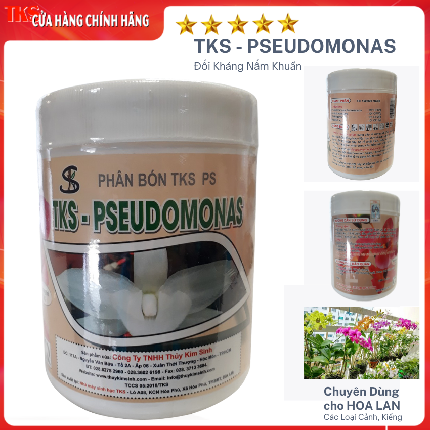 Pseudomonas đối kháng nấm khuẩn phòng trừ bệnh cho hoa lan - lon 1kg