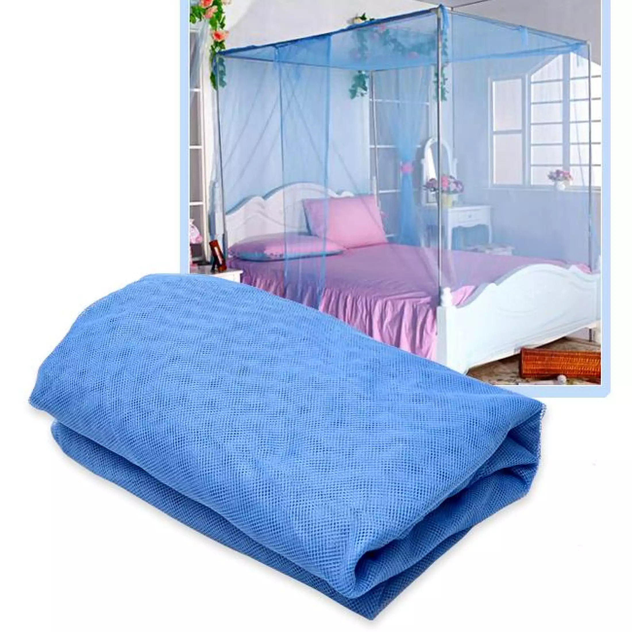 Mùng màn tuyn xanh cao cấp đủ kích thước chống muối không cửa