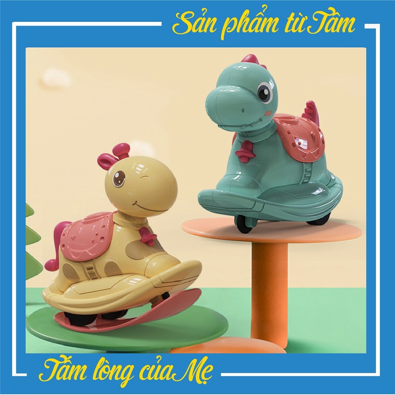 Đồ Chơi Xe Ngựa Bập Bênh Và Chạy Cót 2in1 Cho Bé