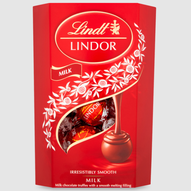 Sản phẩm thụy si socola nhập khẩu lindt lindor milk hộp 200g