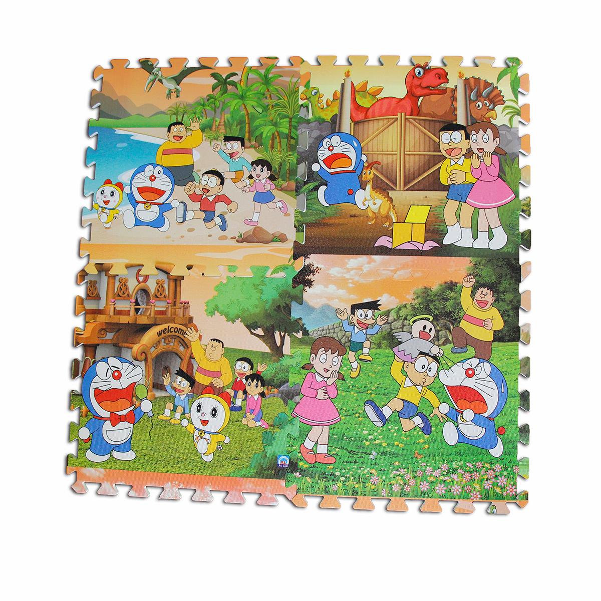 Thảm xốp trải sàn Âu Lạc hình Doraemon kích thước 42x42cm (Bộ 9 tấm)