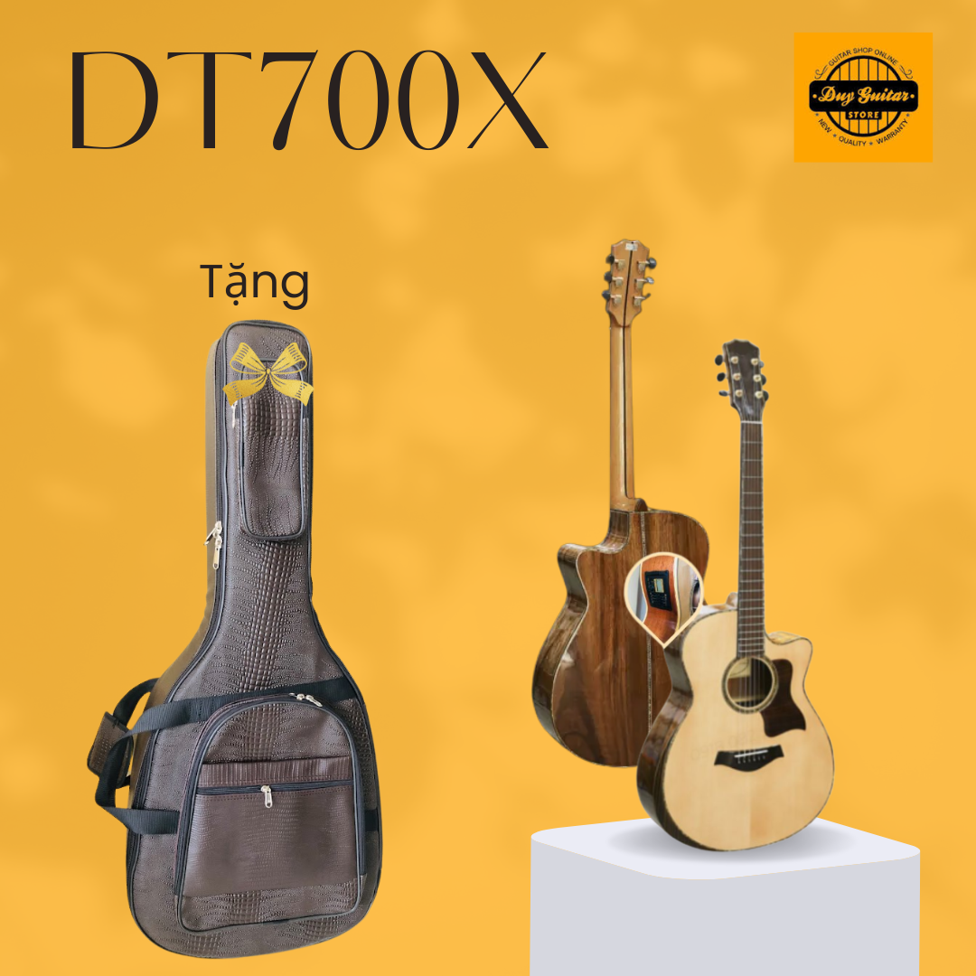 Đàn guitar acoustic DT700X có EQ MET B12 Duy Guitar Store gỗ điệp chất lượng cao cần đàn cẩn xà cừ