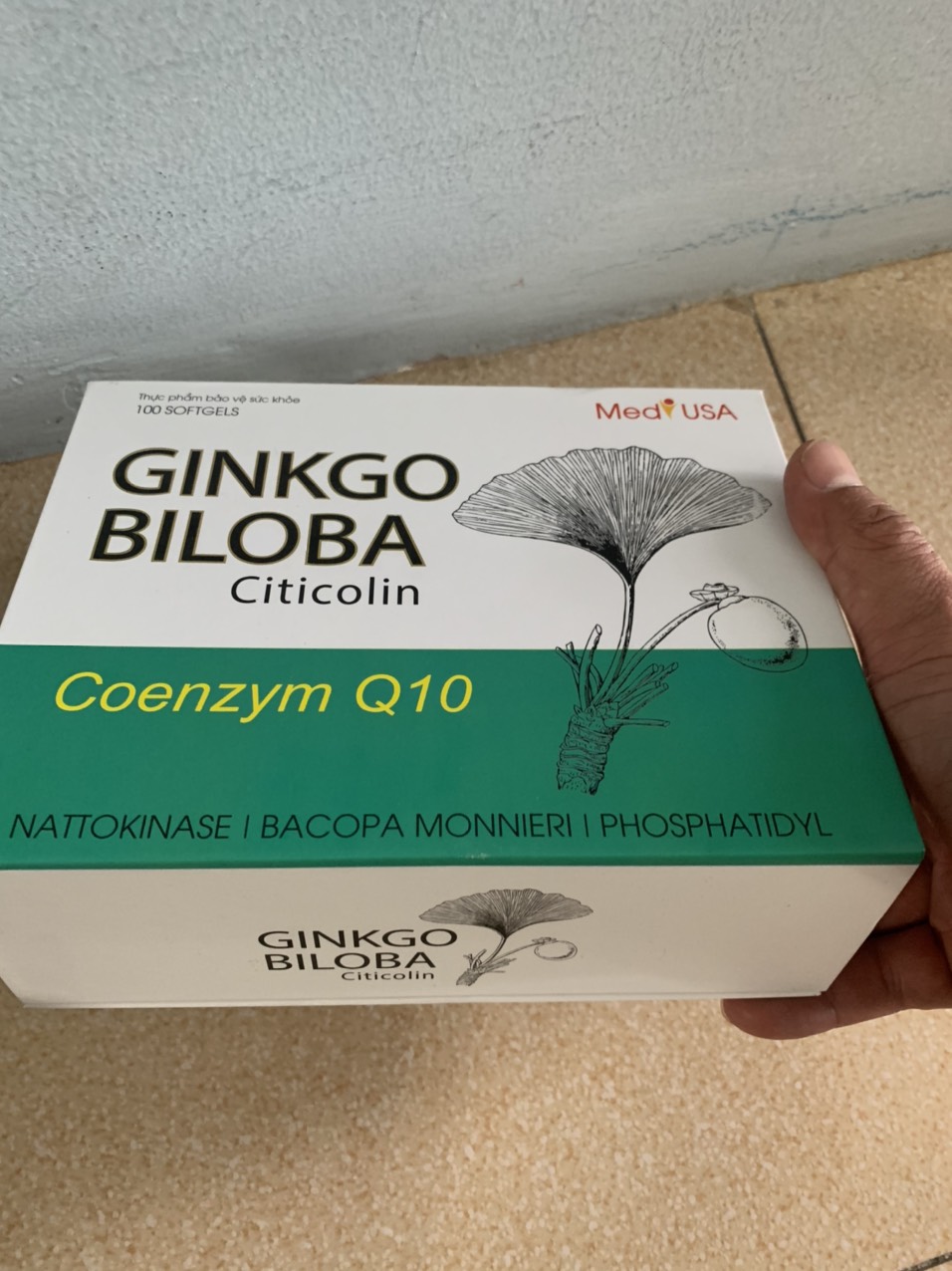 [HCM](CHÍNH HÃNG) Viên uống bỗ não Ginkgo Biloba 360 Tăng cường lưu thông máu hộp 100 viên Giúp tăng cường lưu thông máu giúp giảm các triệu chứng do thiểu năng tuần hoàn não. Hỗ trợ giảm các di chứng sau tai biến mạch máu não