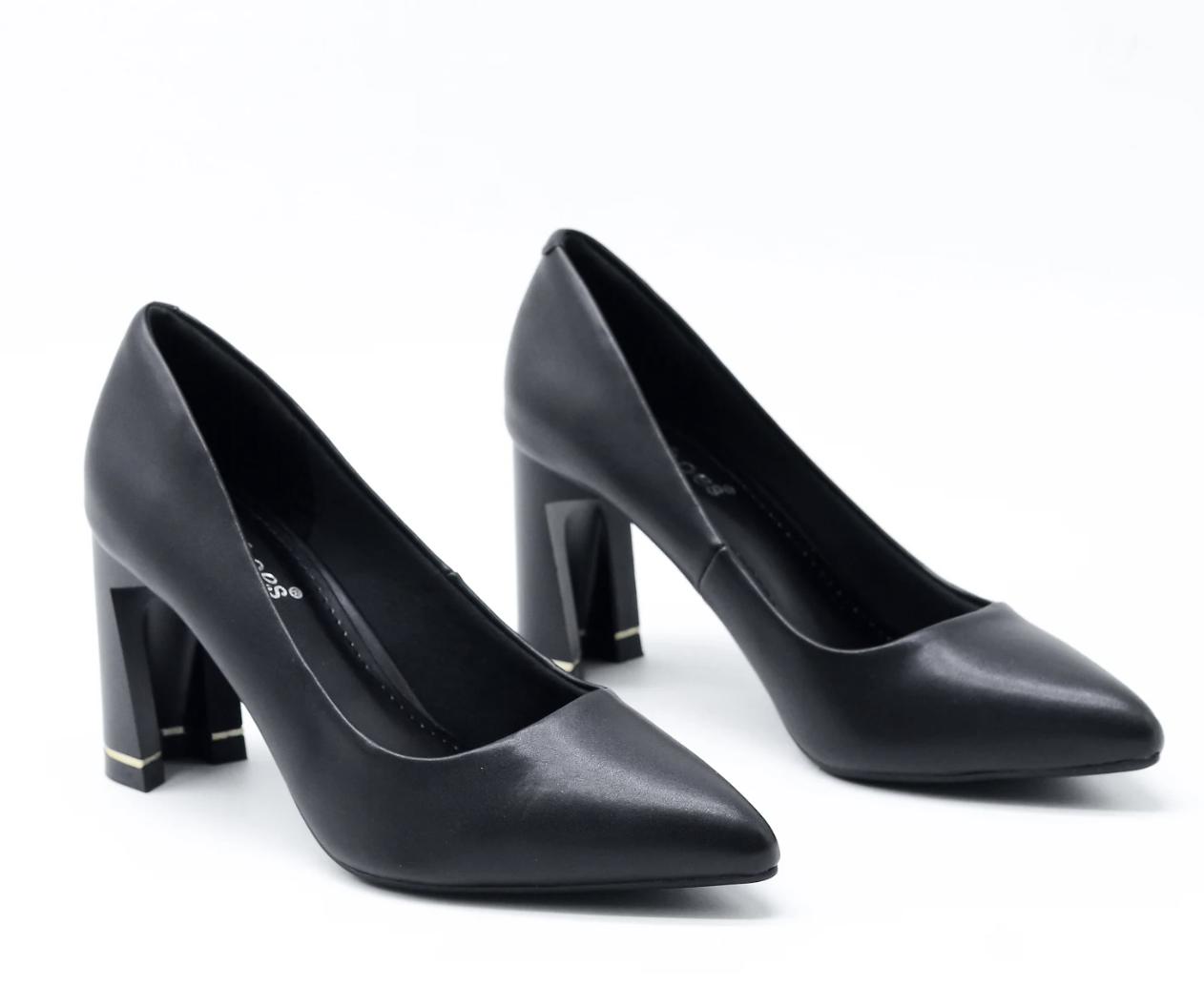 Giày Cao Gót Mũi Nhọn Đế Trụ Da Mờ 7cm Evashoes – Eva9570