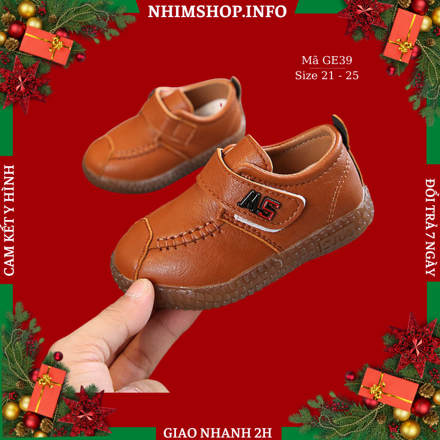 Giày bốt cổ cao cho bé trai 1 - 3 tuổi chất mềm lót lông ấm áp GE39