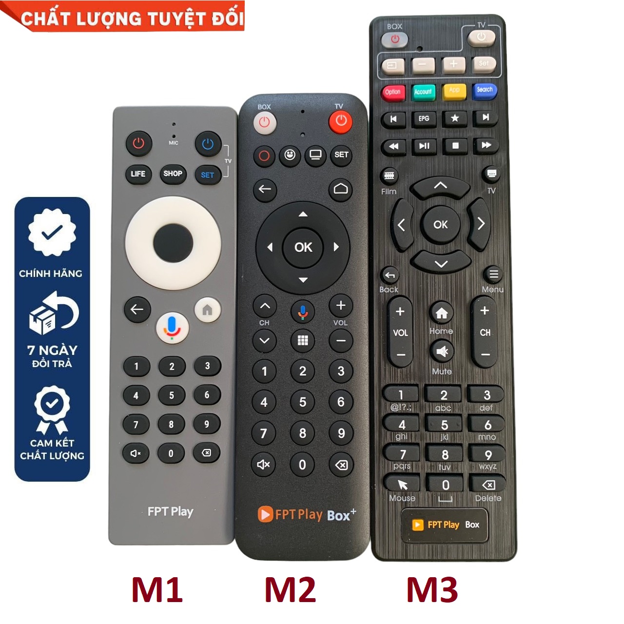 Điều khiển FPT Play Box giọng nói hàng chính hãng, Remote android đầu thu truyền hình kĩ thuật số FPT - Hàng mới, móc bấm từ xa giọng nói đầu fptplay box
