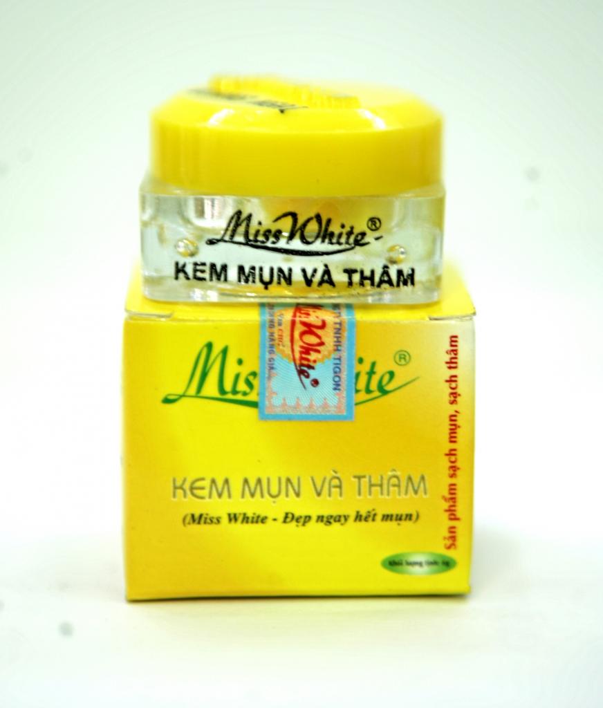 Combo 2 Kem Mụn Và Thâm Miss White 6g Công Ty