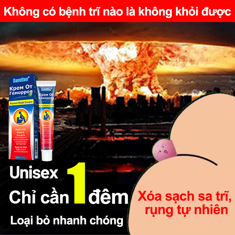 Kem trĩ 20g Ngồi trong một thời gian dài dẫn đến bệnh trĩ và đau Dùng khi bị trĩ táo bón và rát hậu môn