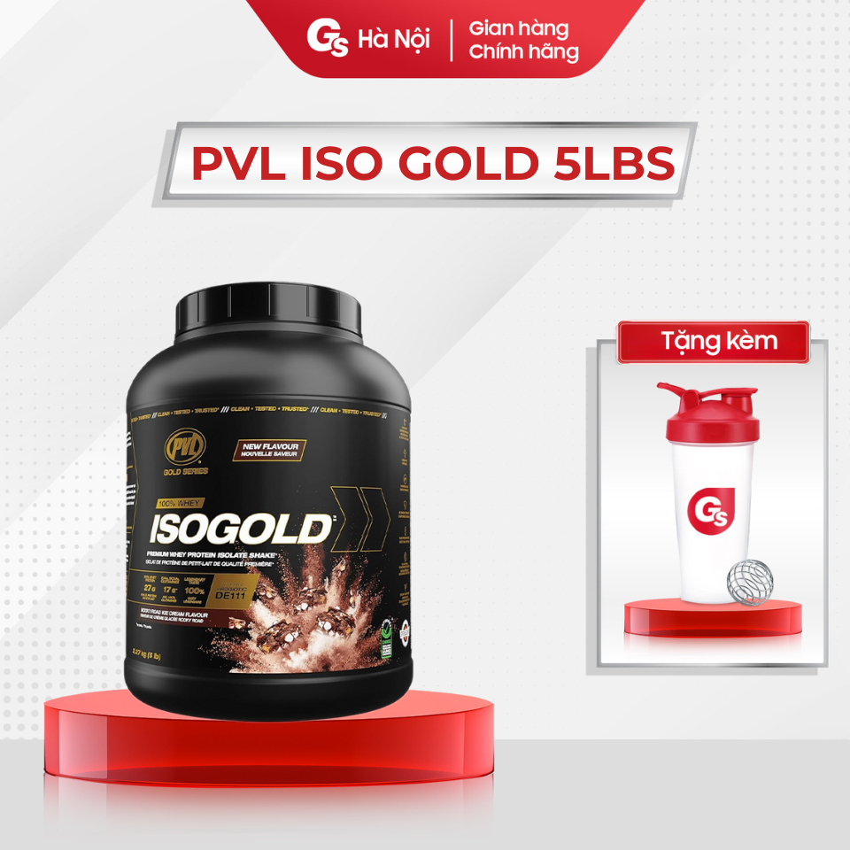 Sữa tăng cơ PVL ISO Gold Premium Whey Protein Isolate With Probiotic 2.27kg (71 servings) nhập khẩu Canada - Gymstore