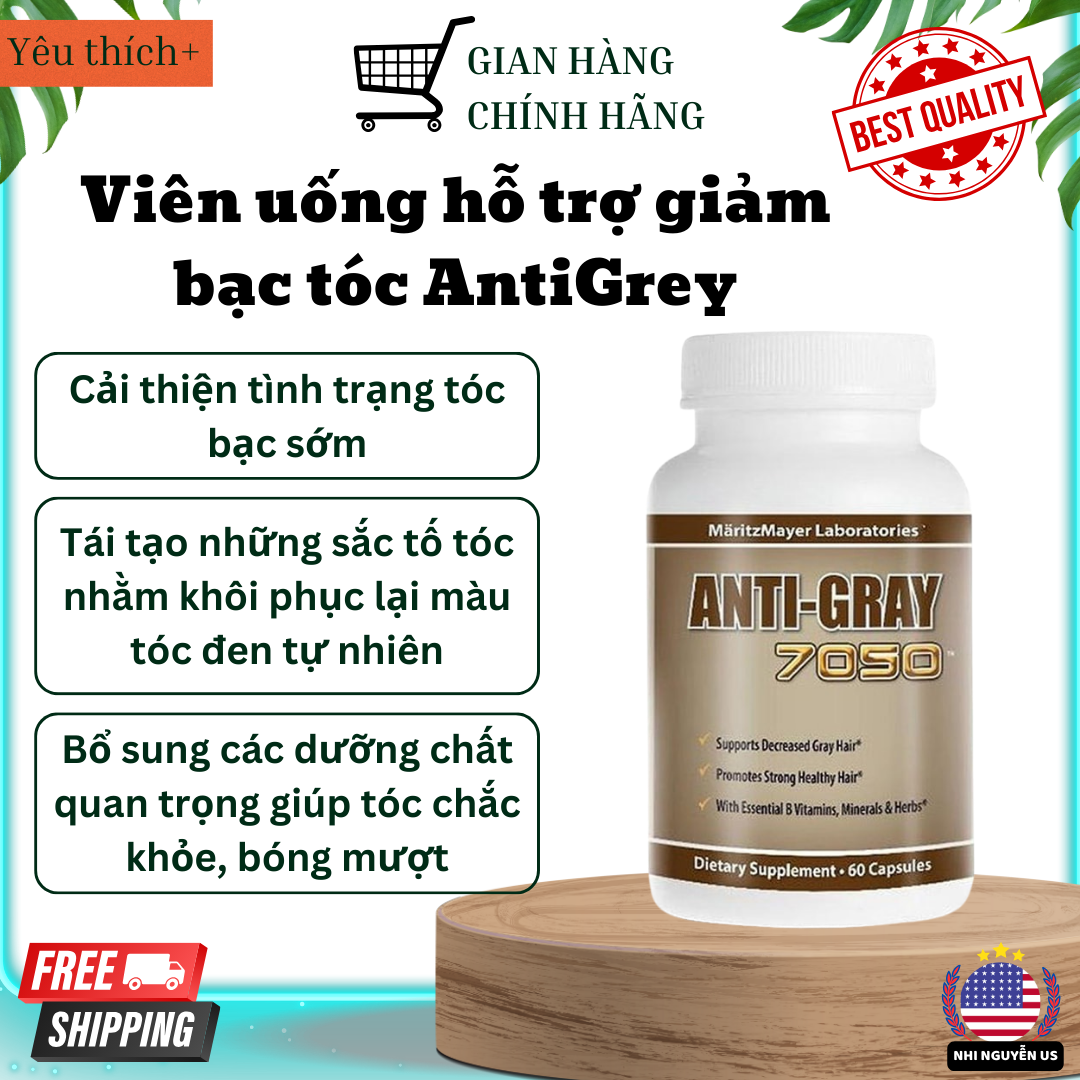 Viên uống hỗ trợ giảm bạc tóc AntiGrey