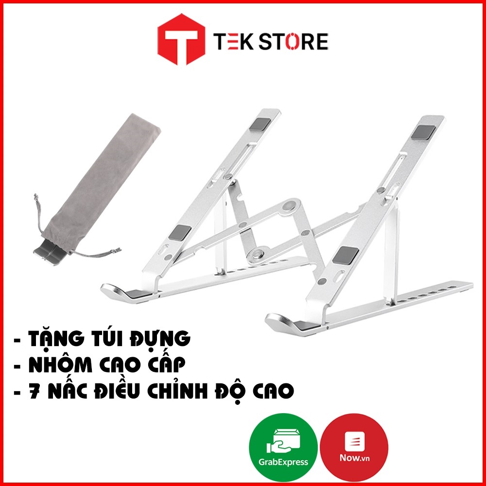 □  Giá Đỡ Laptop Nhôm CAO CẤP - Tặng kèm túi đựng - Có thể xếp gọn   điều chỉnh độ cao sửa tư thế ngồi làm việc