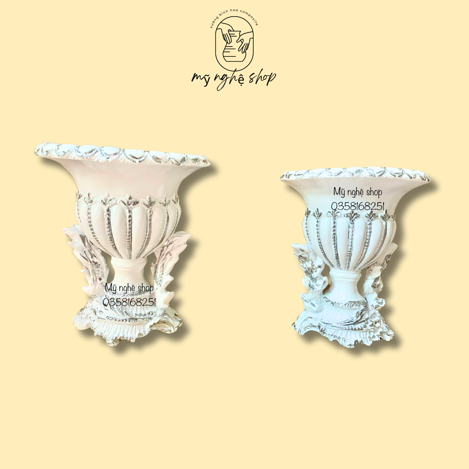 Bình hoa composite mã bình lá bình cắm hoa, bình hoa decor, bình hoa chơi tết Mỹ nghệ shop bình hoa cao cấp