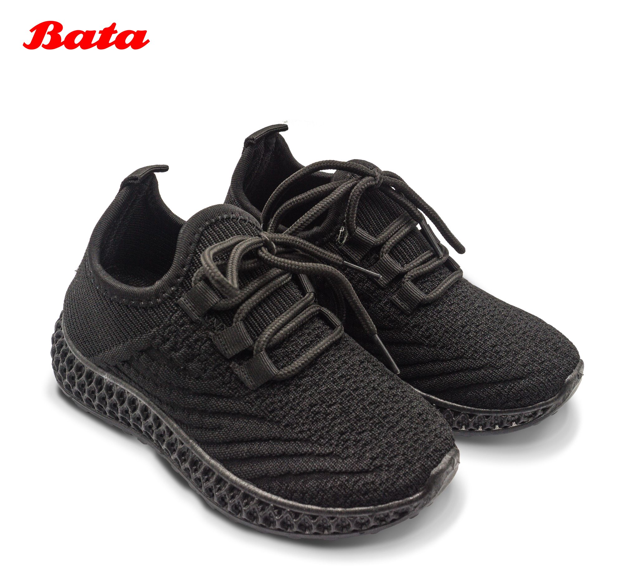 Giày trẻ em sneaker màu đen Thương hiệu Bata 359-6041