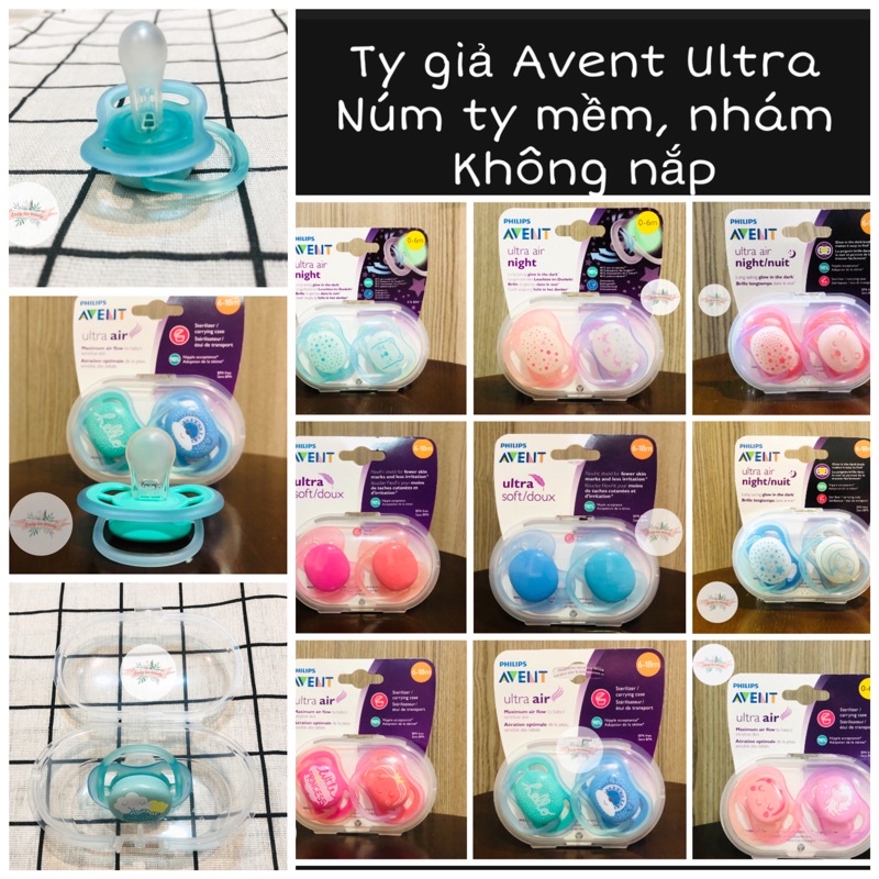 Ti giả/ Ty giả Avent Ultra Air/ Soft cho bé đủ mẫu chính hãng